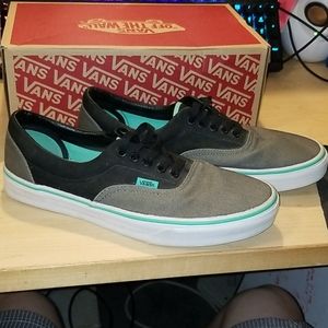 vans green and grey